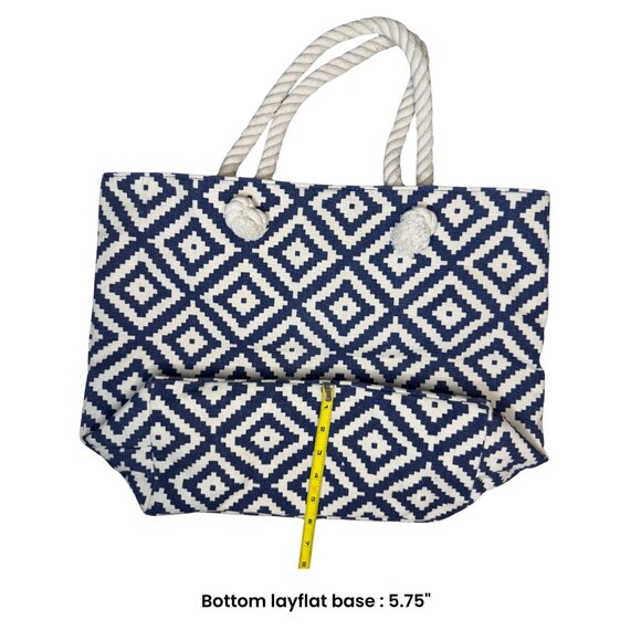 Summer and Rose Beach Tote Navy Ivory - Picture 3 of 4